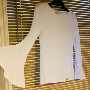 White Michael Kors long sleeve natural bell